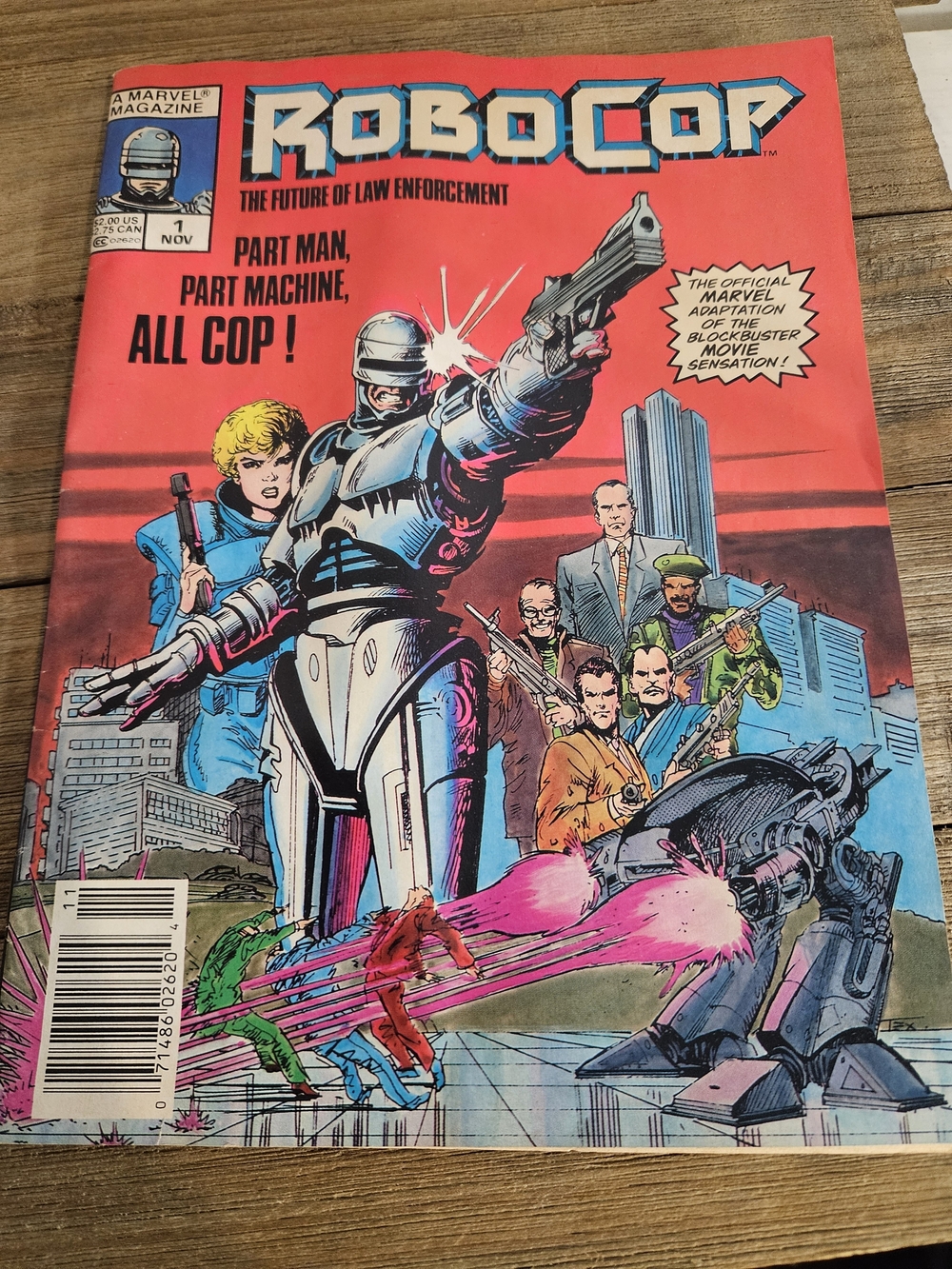 Robocop #1 Marvel Comics 1987 Key Issue Marvel Magazine Some Flaws See Pics